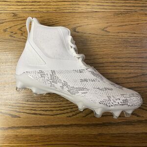 Adidas Adizero Chaos Mid Football Cleats White Snakeskin Men US 10 and 10.5